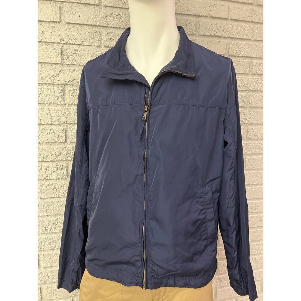 Armi Men Navy Full Front Zip Windbreaker Size L
